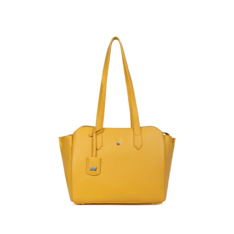 CAMÉLIA Sac porté épaule，Sac à main femme jaune vif