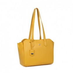 CAMÉLIA Sac porté épaule，Sac à main femme jaune vif