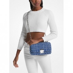 Michael Kors
Sac porté épaule Tribeca en denim effiloché femme