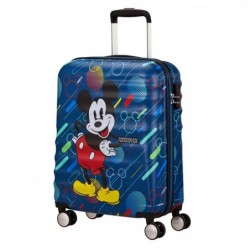 Valise de voyage American Tourister Disney, coque rigide, trolley, bleue