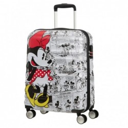 Valise de voyage Disney,coque rigide,trolley,4 roulettes, blanc