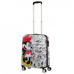 Valise de voyage Disney,coque rigide,trolley,4 roulettes, blanc