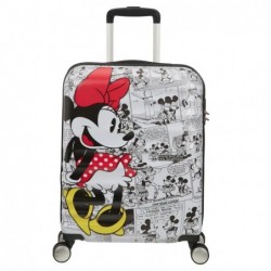 Valise de voyage Disney,coque rigide,trolley,4 roulettes, blanc